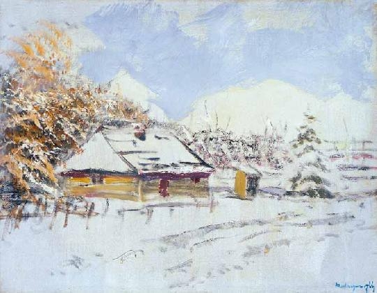 Mednyánszky László (1852-1919) Tátra-mountains landscape with a cottage