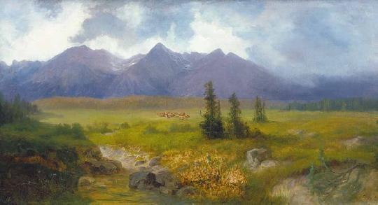 Telepy Károly (1828-1906) Lomnici vihar, 1905