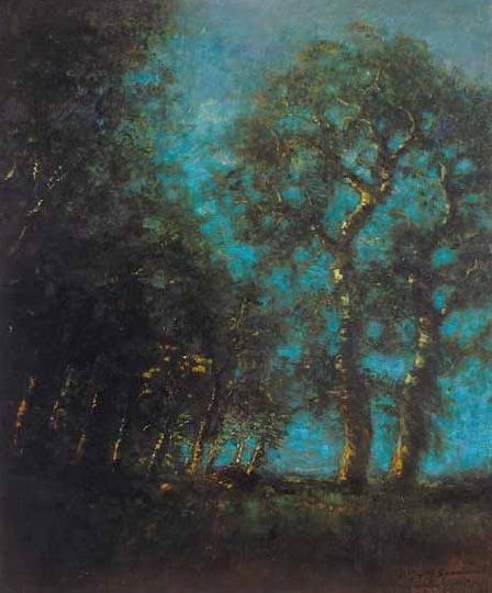 Mednyánszky László (1852-1919) Forest scene at nightfall