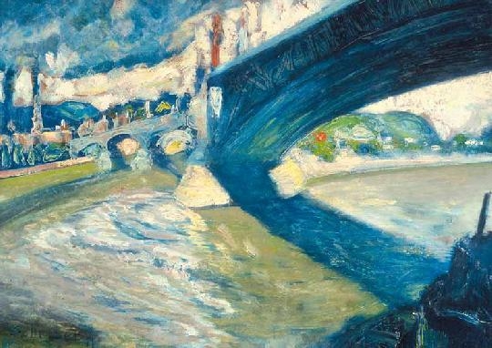 Scheiber Hugó (1873-1950) Margit-híd, 1920 körül