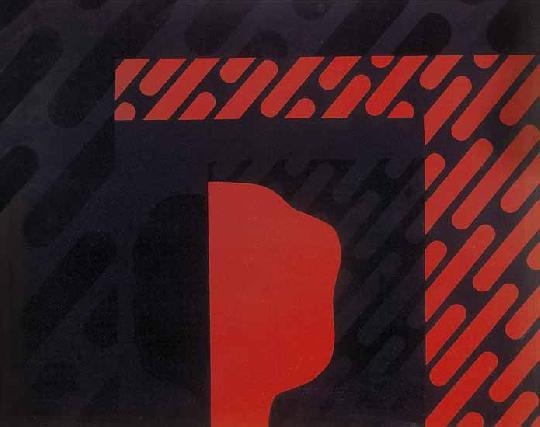 Deim Pál (1932-2016) Red and black composition, 1969