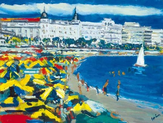 Schéner Mihály (1923-2009) The Riviera in Cannes