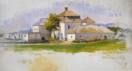 Edvi-Illés Aladár (1870-1958) Mill on the lake-shore 1895