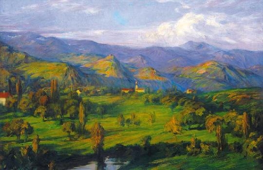 Ferenczy Valér (1885-1954) Landscape with stream