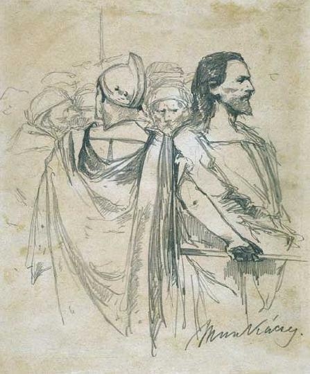 Munkácsy Mihály (1844-1900) Jesus being taken for judgement
