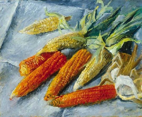 Basch Andor (1885-1944) Kukoricás csendélet