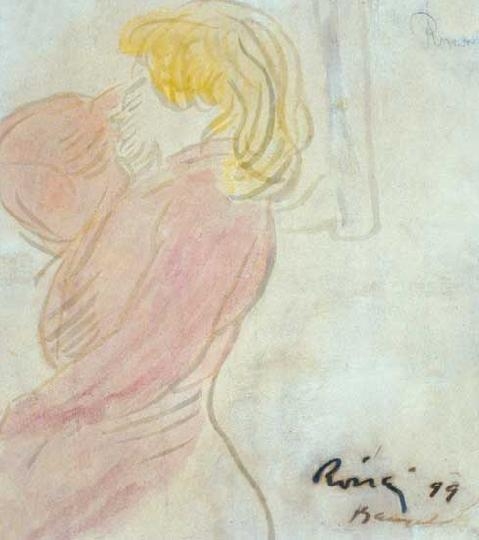 Rippl-Rónai József (1861-1927) Rózsaszín blúzos hölgy, 1899