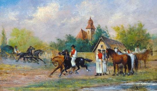 Pállik Béla (1845-1908) Horse-herds