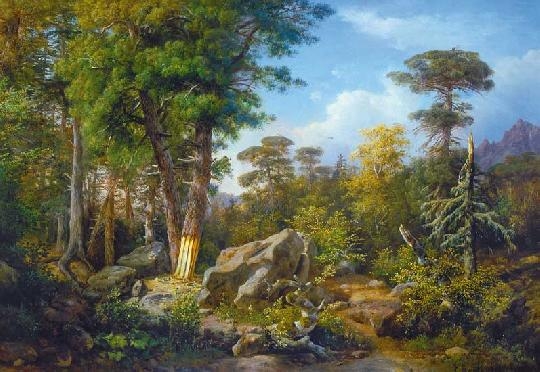Markó Károly, Ifj. (1822 - 1891) Corsica landscape, 1883