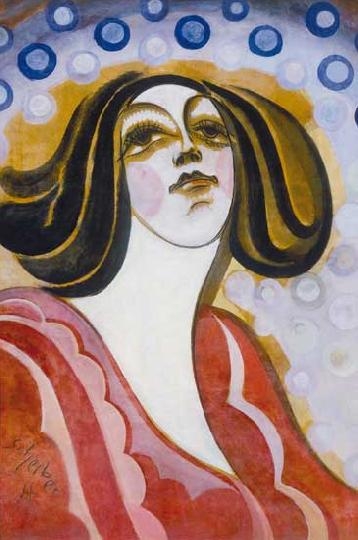 Scheiber Hugó (1873-1950) Portrait of a young woman