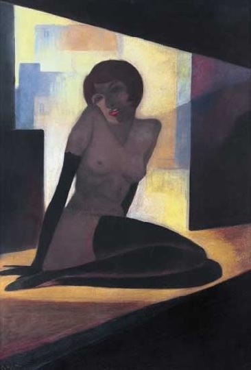 Sassy Attila (1880-1967) Nude wearing stockings