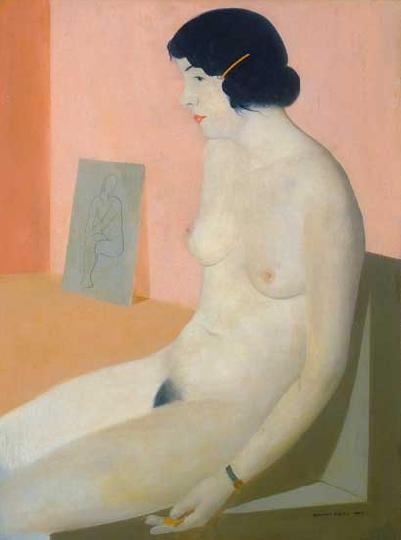 Kontuly Béla (1904-1983) Nude in the atelier, 1934
