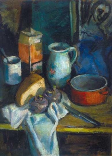 Schönberger Armand (1885-1974) Asztali csendélet, 1924