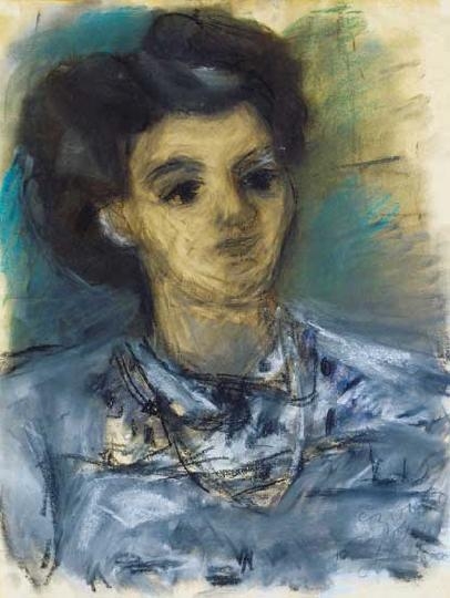 Czóbel Béla (1883-1976) Női portré, 1942