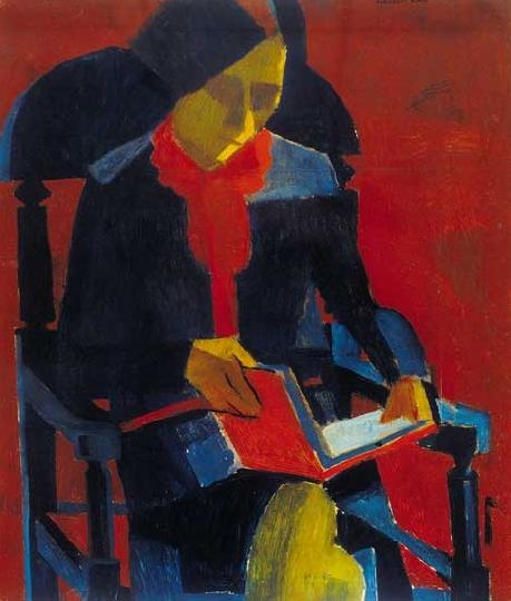Schubert Ernő (1903-1960) Woman reading, end of the 1920s