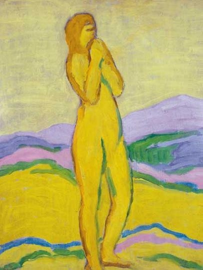 Mattis Teutsch János (1884-1960) Nude in landscape, second half of the 1910s