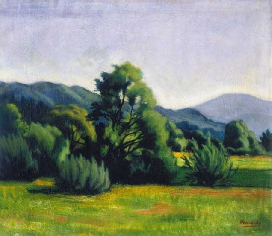 Husovszky János (1883-1961) Hills in Nagybánya