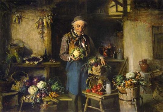 Kern Hermann Ármin (1838-1912) Zöldségárus