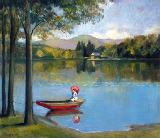 Balla Béla (1882-1965) Lake Bódi at Felsőbánya