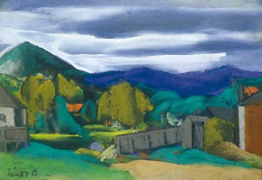 Jándi Dávid (1893-1944) Landscape with hills