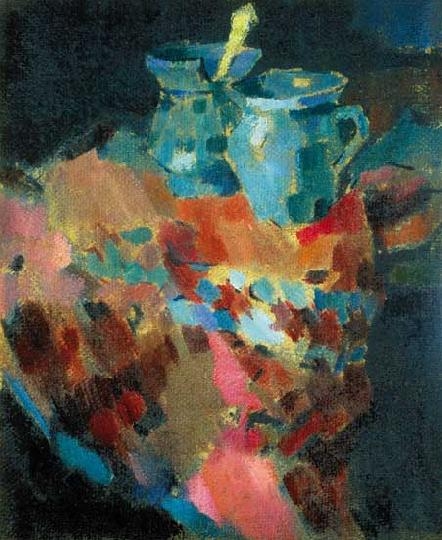 Nagy Oszkár (1883-1965) Still life with honey pot