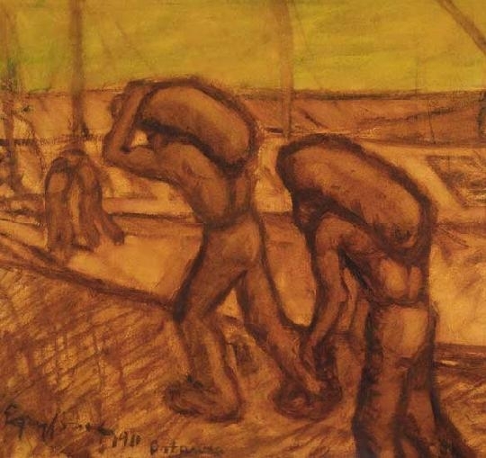 Egry József (1883-1951) Sack carriers, 1911