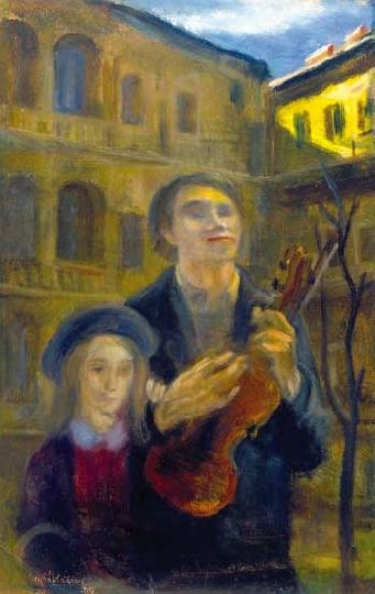 Szabó Vladimir (1905-1991) Travelling fiddler, 1945