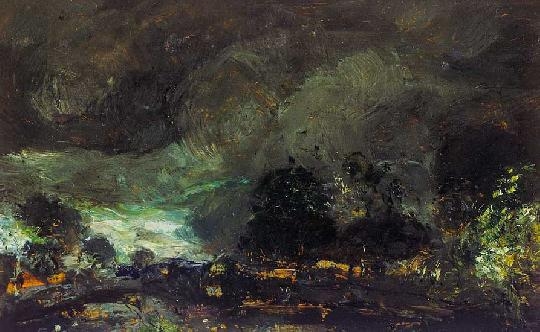 Magyar Mannheimer Gusztáv (1859-1937) Stormy landscape