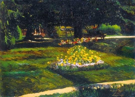 Paizs Goebel Jenő (1899-1944) Park in Nagybánya, 1918