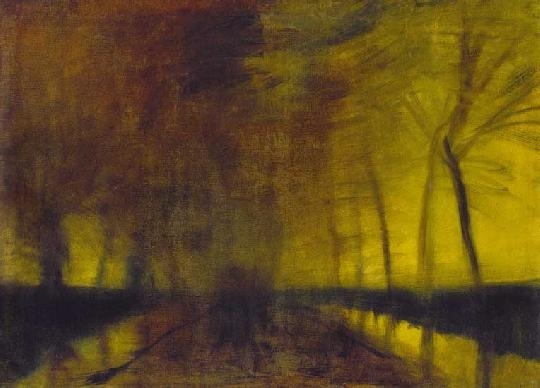 Mednyánszky László (1852-1919) Forest at sunset