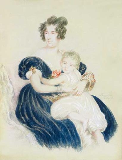 Barabás Miklós (1810-1898) Anya gyermekével, 1845