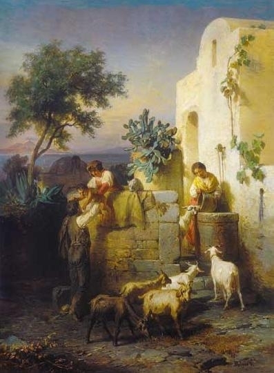 Molnár József (1821-1899) Returning home on the island of Capri, 1872