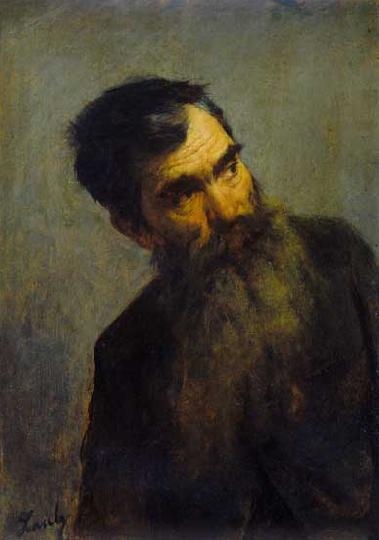 László Fülöp (1869-1937) Male portrait with beard