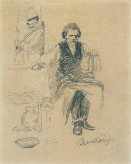 Munkácsy Mihály (1844-1900) Study for the Condemned cell