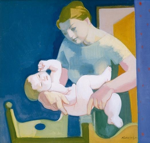 Medveczky Jenő (1902-1969) Mother with child, 1962