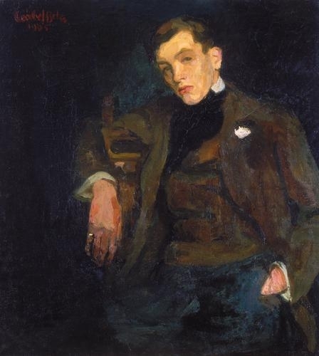 Czóbel Béla (1883-1976) Fiatal férfi portréja, 1905 eleje