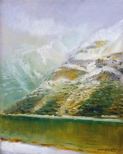 Mednyánszky László (1852-1919) Wintery landscape