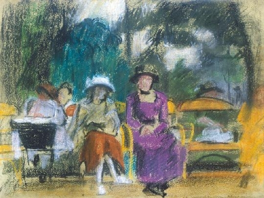 Farkas István (1887-1944) In the park (Sitting on the bench), 1929-30