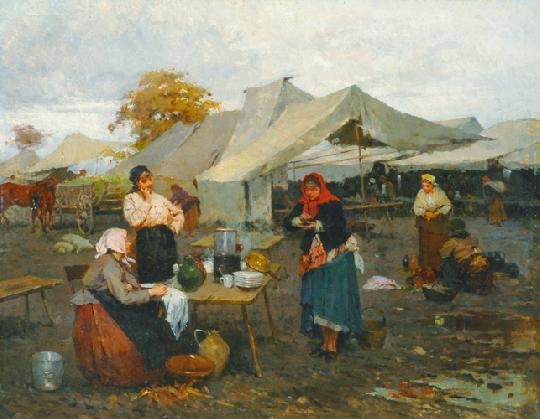 Deák Ébner Lajos (1850-1934) Vásár, 1880