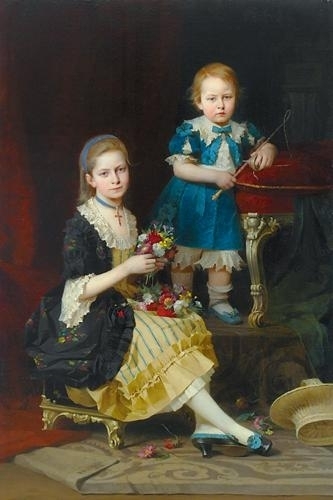 Vastagh György (1834-1922) Group of children, 1876