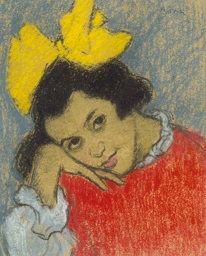 Rippl-Rónai József (1861-1927) Little girl with yellow ribbon (Sára Holló)