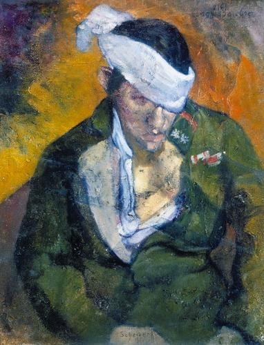 Scheiber Hugó (1873-1950) Sebesült katona, 1918