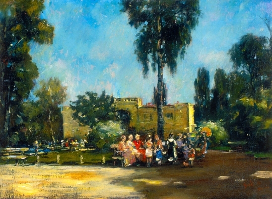 Gáll Ferenc / Francois Gall (1912-1987) Mediterranean parkside, 1935