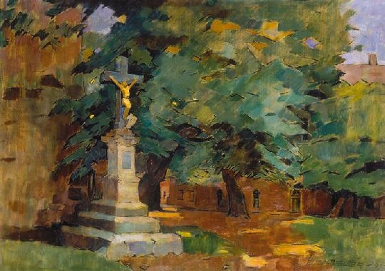 Nagy Oszkár (1883-1965) Nagybányai parkban, 1957