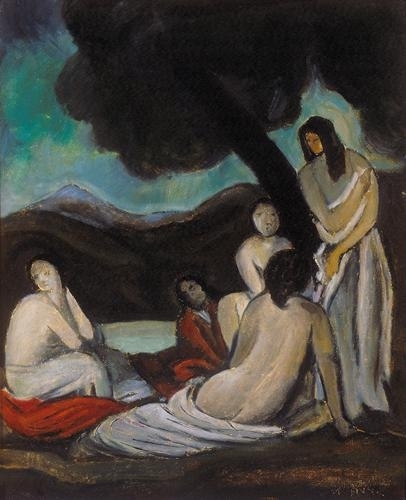 Mund Hugó (1892-1962) Nudes outdoors