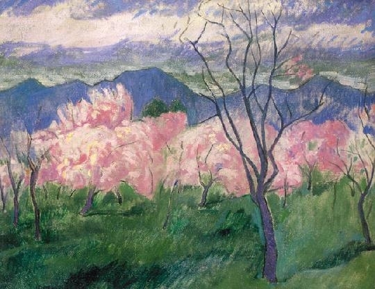 Kádár Géza (1878-1952) Spring landscape