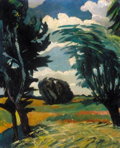 Ziffer Sándor (1880-1962) Kora őszi hangulat (Nagybányai táj), 1917