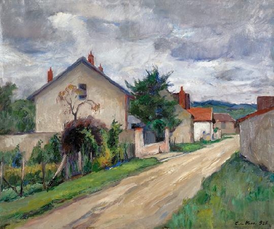 Vass Elemér (1887-1957) Street in Brittany, 1928