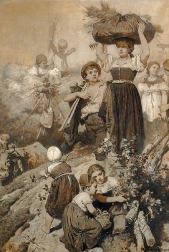 Liezen-Mayer Sándor (1839-1898) Hazatérő aratók