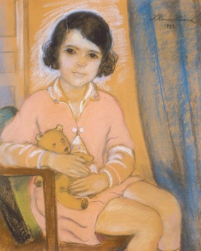Kliené Róna Klára (1901-1987) Kislány macival, 1933